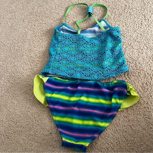 2cb azal teal Tankini 7/8 kids - Picture 2 of 3
